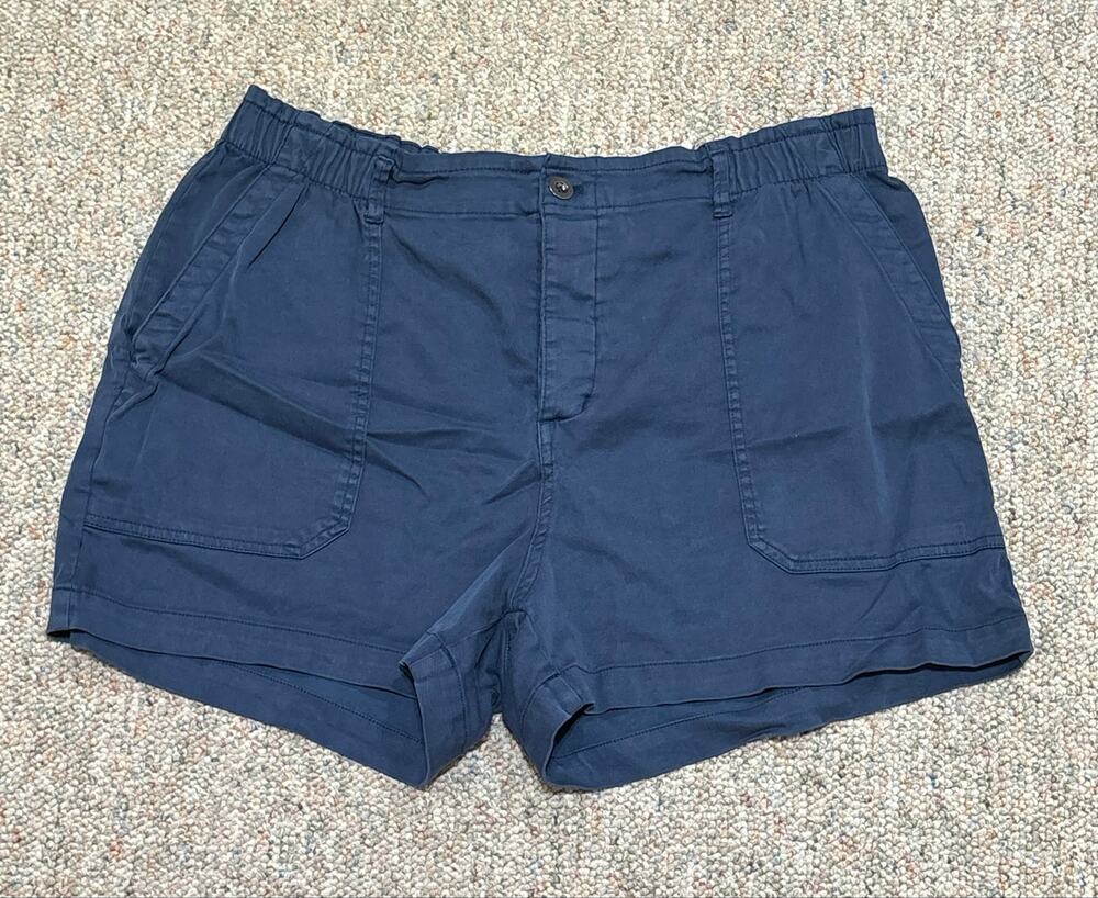 Eddie Bauer Women’s XL Blue Everyday Shorts Hiking Outdoors Elastic Waist